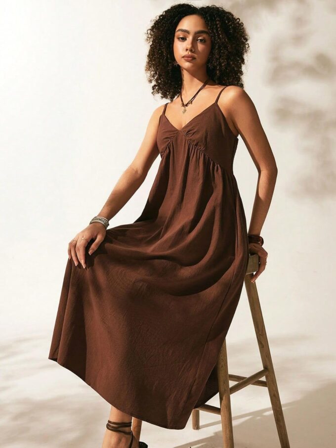 SKAYS Women's Maxi Long Dresses Summer Spaghetti Strap Flowy Sleeveless A-Line Beach Vacation Sundress with Pockets – Bild 5