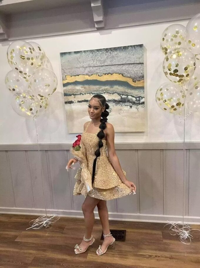 Teens Sequin Short Homecoming Dresses 16 Photo Shoot Tiered Cocktail Party Dress VS116 – Bild 4