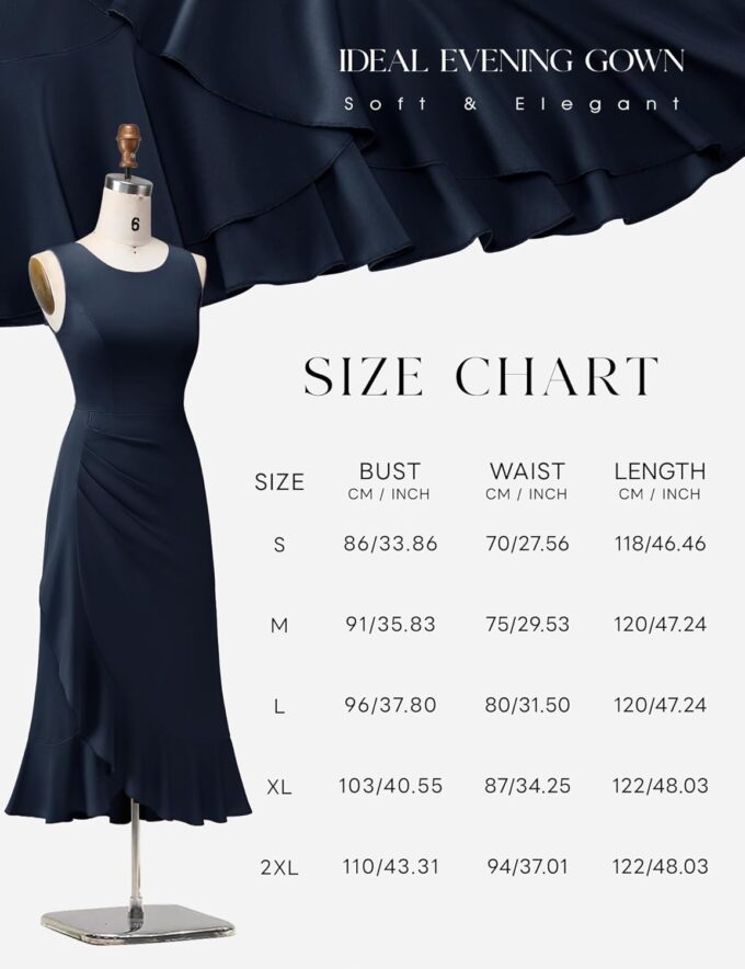 Aupuls Women Long Bodycon Wedding Guest Dresses for Women Summer Ruffle Semi Formal Dress for Gowns and Evening Elegant – Bild 6