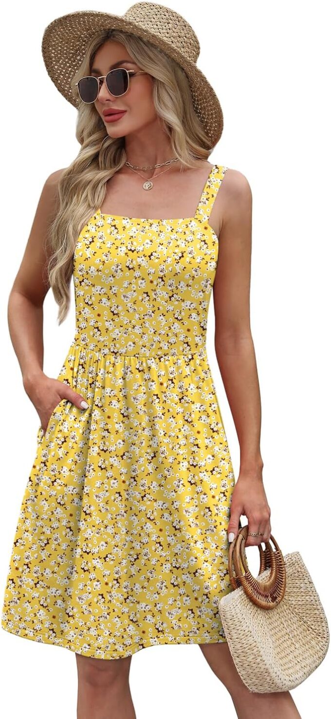 WIHOLL Summer Dresses for Women 2025 Curvy Fahion Floral Sundresses Beach Vacation Clothes – Bild 3