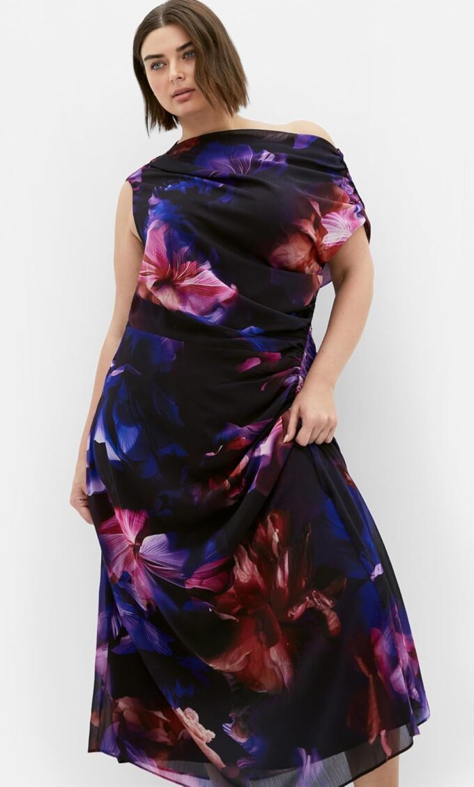 City Chic Women's Plus Size Dress - Vivid Floral Maxi – Bild 2