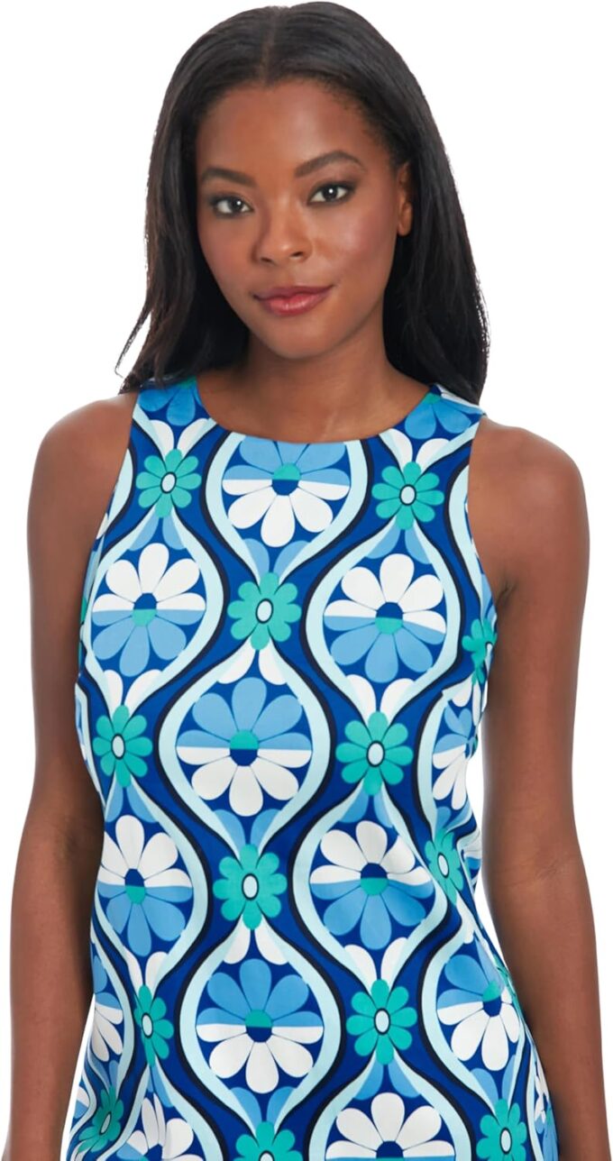 London Times Women's Sleeveless Sheath High Neckline Straight Silhouette-Versatile Cocktail Dresses – Bild 5