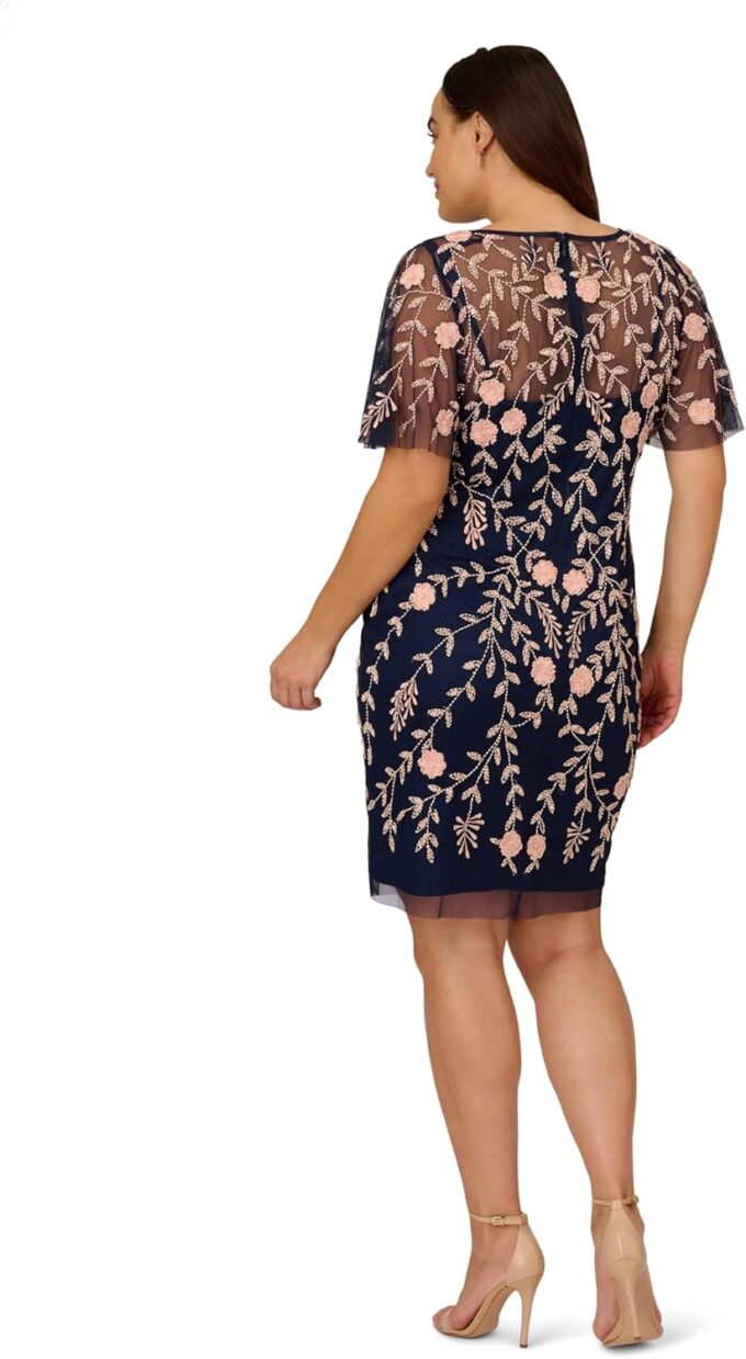 Adrianna Papell Women's Beaded Short Dress – Bild 2