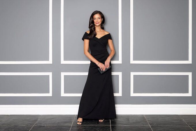 Alex Evenings Women's Long Off The Shoulder Dress – Bild 4