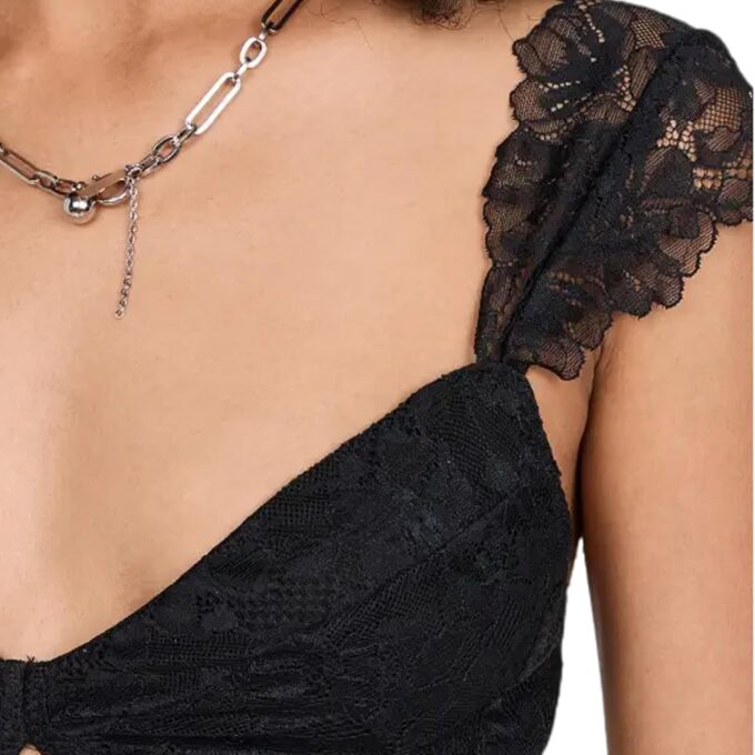 Women Sleeveless Maxi Dress Backless Bodycon Floral Printed Spaghetti Strap Long Dress Summer Lace Cutout Dress – Bild 6