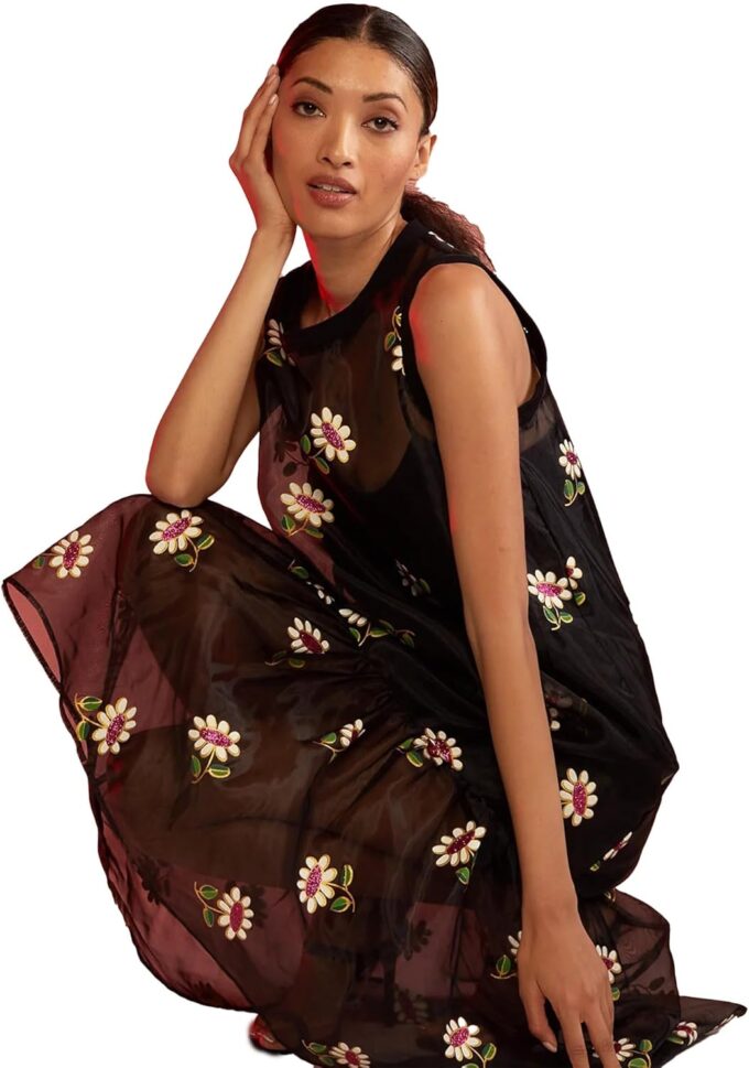 Cynthia Rowley Carrie Organza Midi Dress – Bild 2