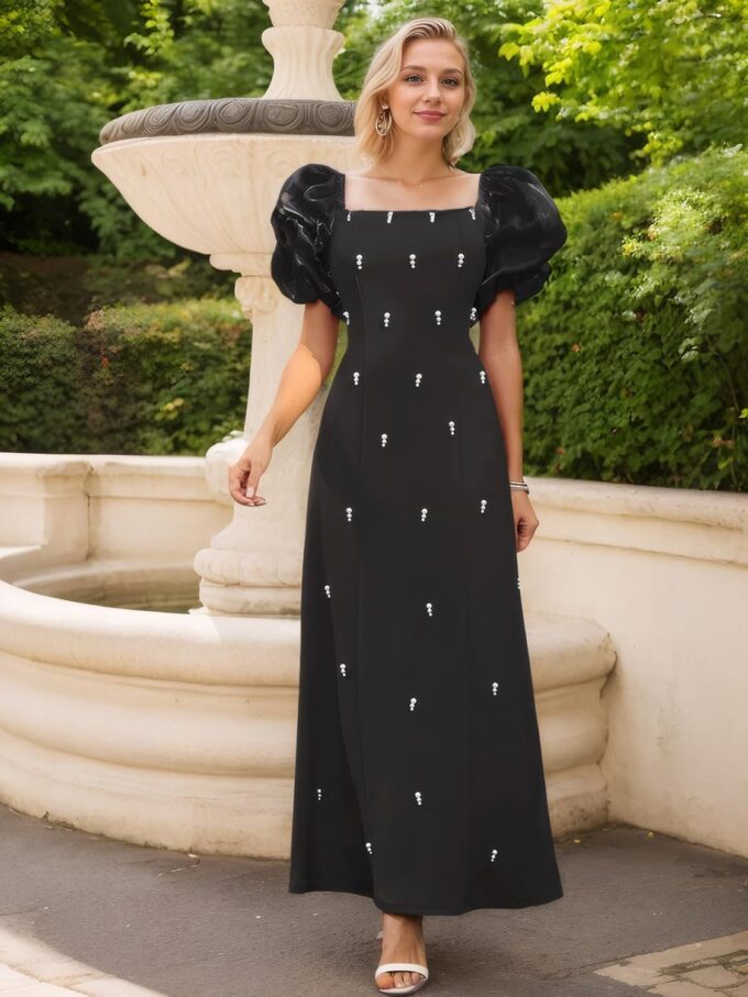 Women's Summer Club & Night Out Dresses Elegant Evening Party Cocktail Sexy Ruched Prom Wedding Guest Maxi Dress – Bild 4