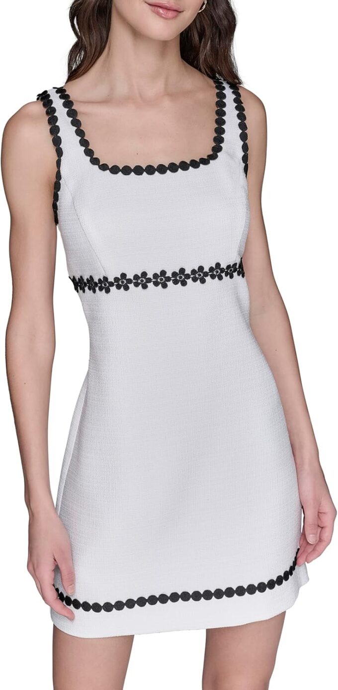 KARL LAGERFELD Women's Sleeveless Scoop Neck Sheath Dress