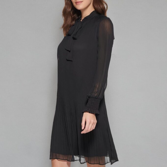 DKNY womens Long Sleeve Tie Neck Dress – Bild 5