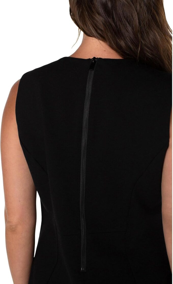 Liverpool Damen Super Stretch Ponte Ärmelloses Etuikleid, Schwarz, 44 – Bild 3