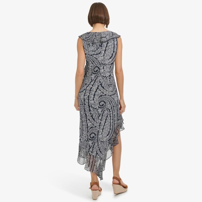 Tommy Hilfiger Women's Flutter Sleeve V-Neck Maxi Slip Dress – Bild 3