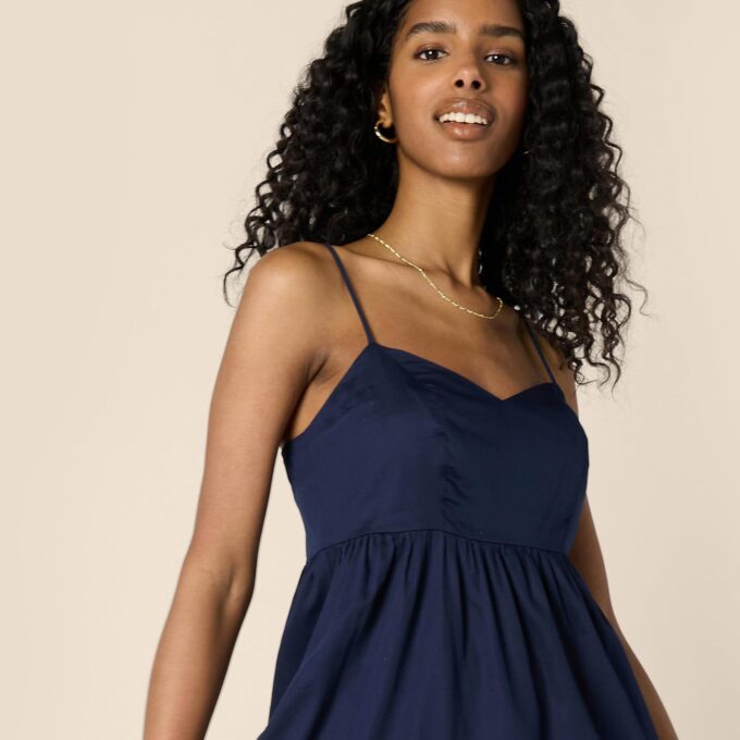 Amazon Essentials Women's Fit and Flare Empire Waisted Cotton Sateen Tiered Maxi Dress – Bild 4