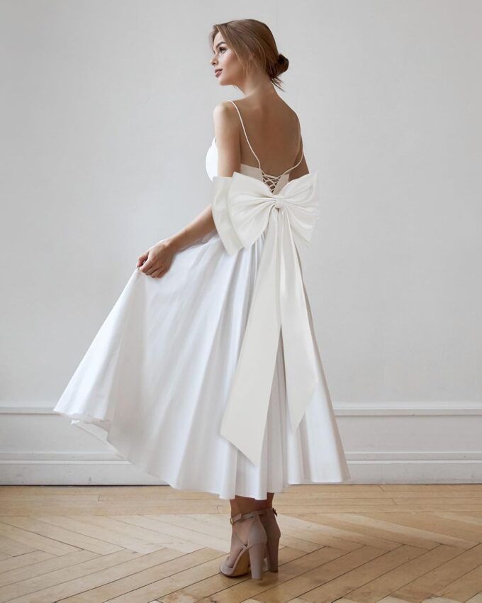 Bencailor Big Satin Bow Large Detachable Bow Train for Dress 17.72" Wide Waist Sash Belt Bride Formal Wedding Dress – Bild 4