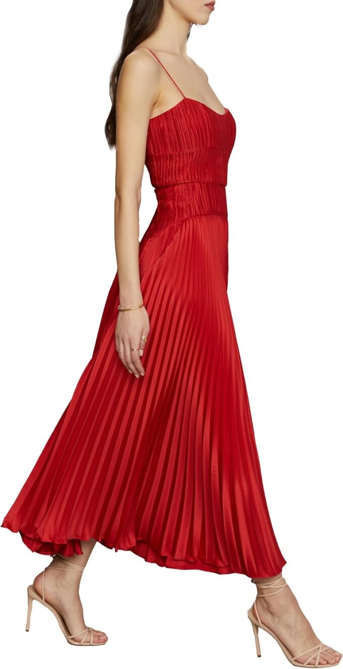 AMUR Women's Cherry Drop Waist Midi Dress – Bild 3