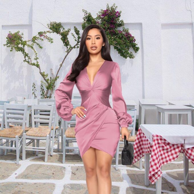 LightlyKiss Women's Wedding Guest Dress Twist Front Formal Party Cute Dress Women Front Formal Party Cute Dresses – Bild 7
