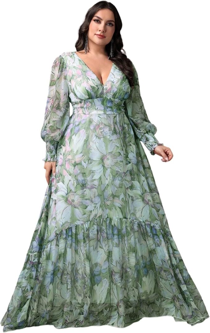 TOLEEN Women's Plus Size Sequin Dress Luxurious Style Formal Cocktail Evening Party Maxi Dresses