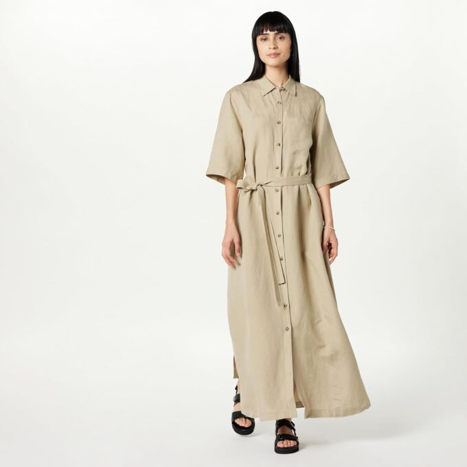 The Drop Damen Langes Hemdkleid Kleider – Bild 4