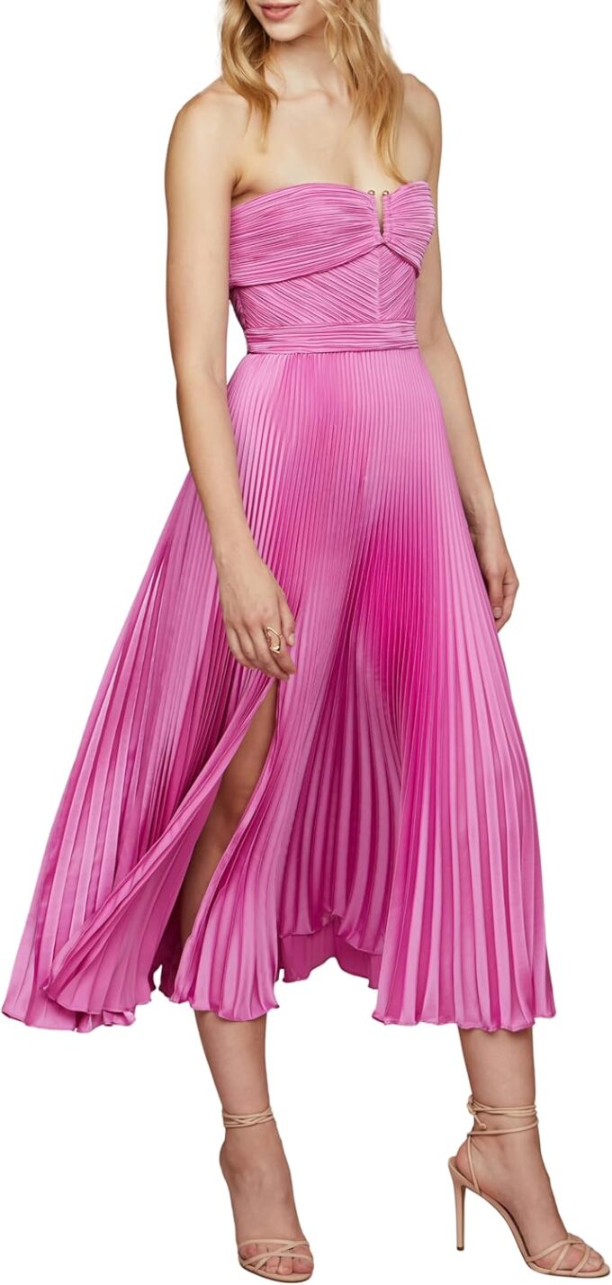 AMUR Women's Harden Pleated Strapless Midi – Bild 3
