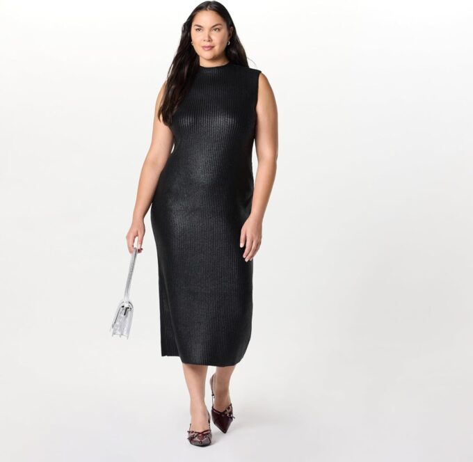 The Drop Damen Jodi Mock Neck Dress Sweater Maxi Maxikleid – Bild 7