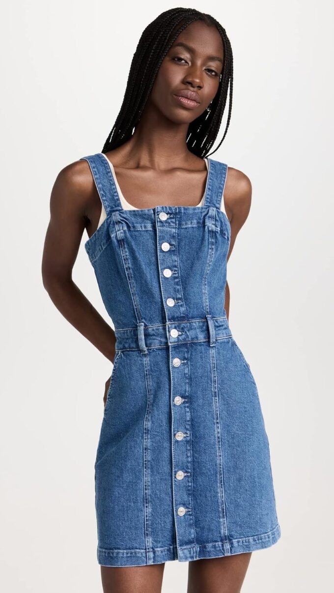 PAIGE Women's Maddy Denim Dress – Bild 5