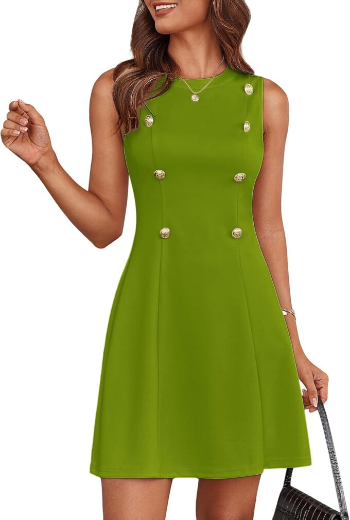 GRACE KARIN Cocktail-Minikleider für Damen, ärmellos, lässig, 2025, Sommerkleid, elegant, formelle Kleider