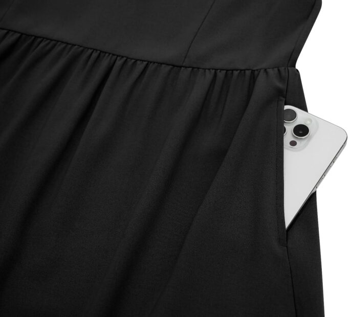 Women's Short Sleeve Church Dress Clergy Tab Insert Collar Priestess Dress – Bild 9