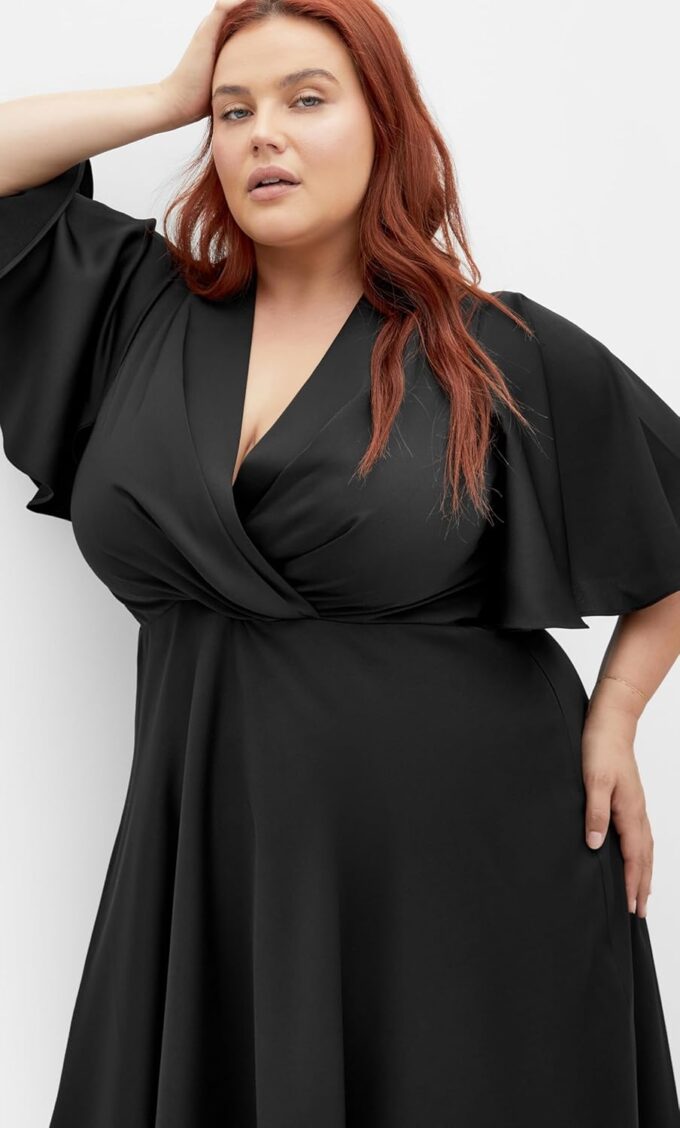 City Chic Women's Plus Size Dress - Scarlette Flutter – Bild 3