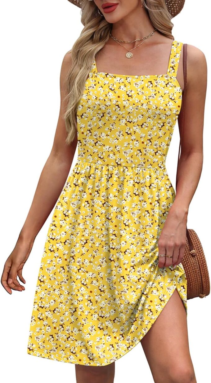 WIHOLL Summer Dresses for Women 2025 Curvy Fahion Floral Sundresses Beach Vacation Clothes