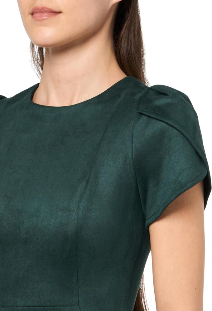 Calvin Klein Damen Arbeitskleid, kurzärmelig, Wildleder – Bild 3