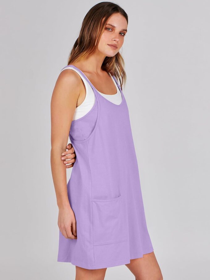 ANRABESS Women Athletic Dress Summer Tennis Workout Active Sports Mini Romper Dress Built in Shorts Travel Vacation Clothes – Bild 4