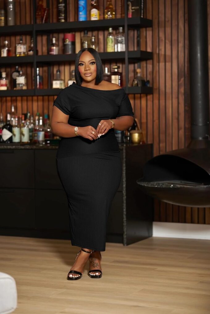 YeGine Women Plus Size Bodycon Long Dress Off Shoulder Sexy Slim Elegant Dresses – Bild 4