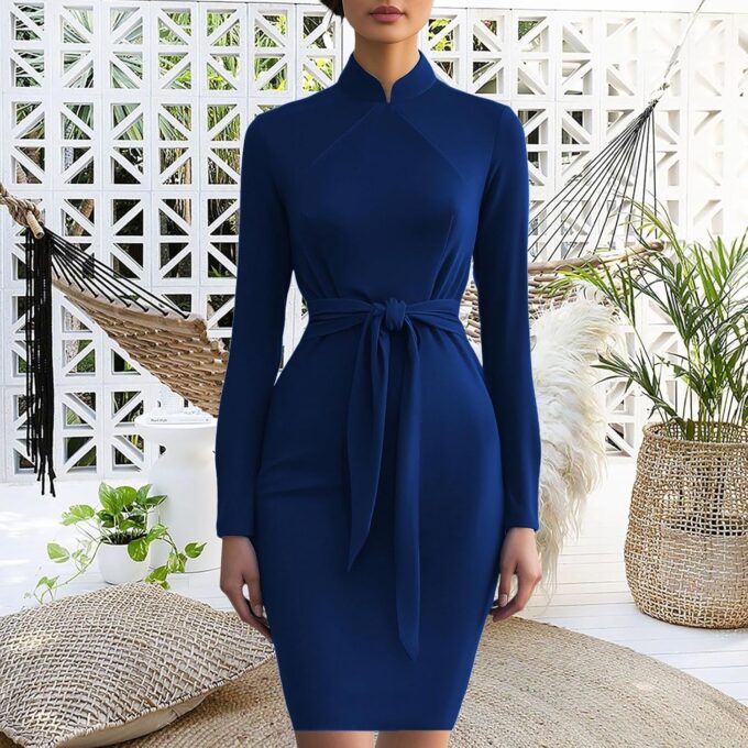 SperLucky Women's Elegant Bodycon Dresses Formal Office Sheath Dresses – Bild 4