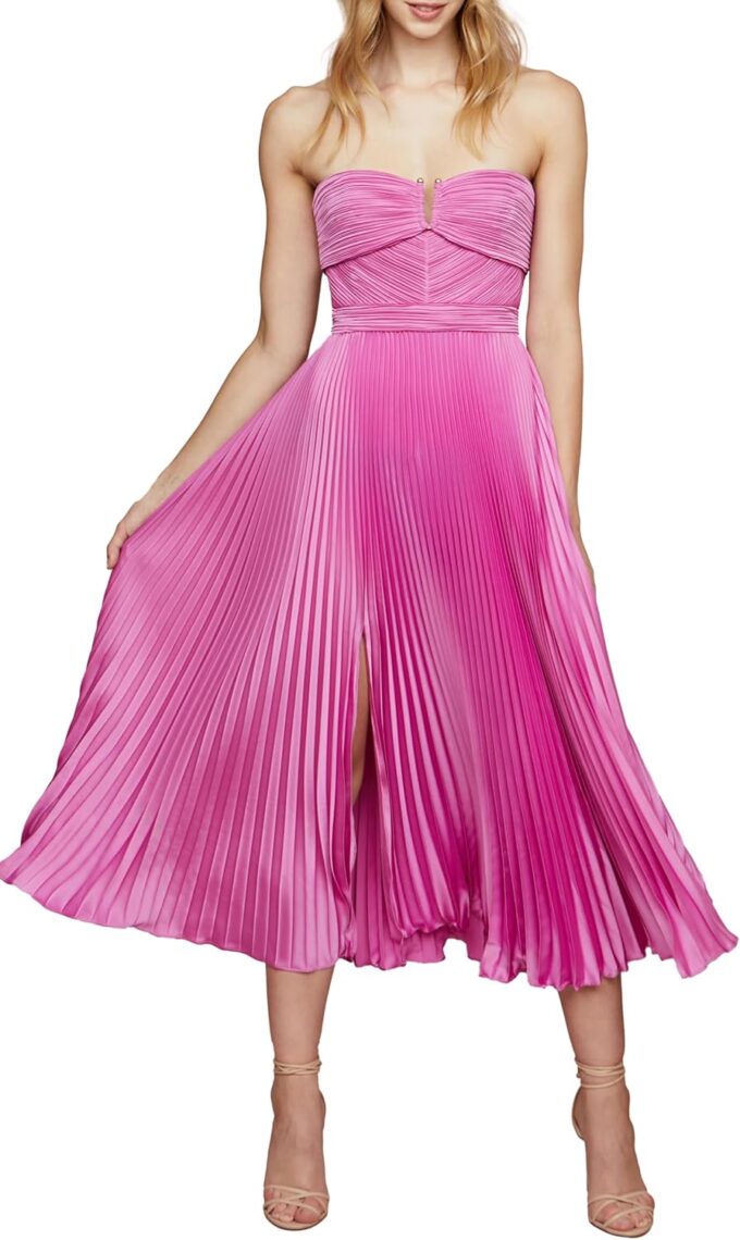 AMUR Women's Harden Pleated Strapless Midi – Bild 6