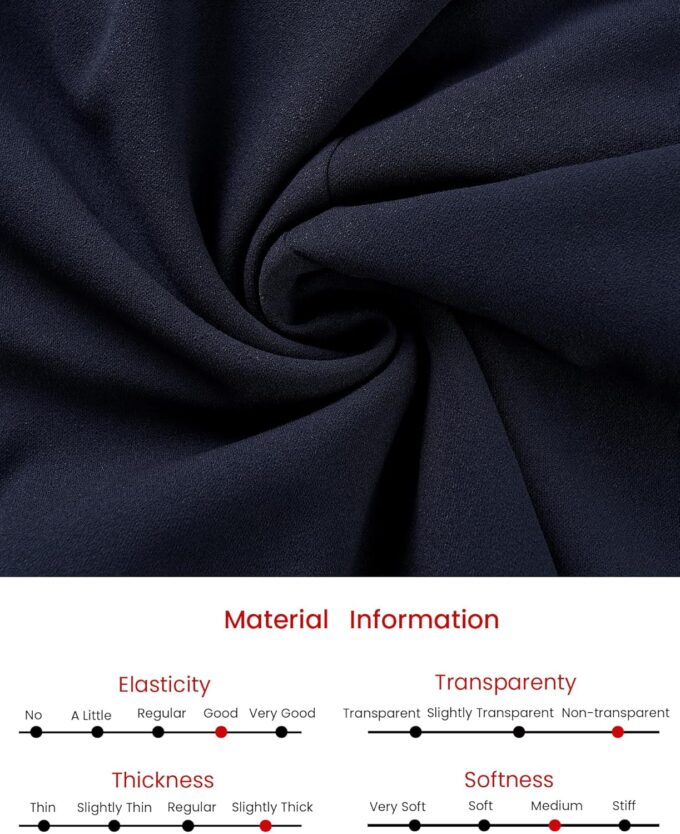 Hobemty Ärmelloses Bleistiftkleid für Damen, gekerbtes Revers, Wickeloptik, 2025, formelle Business- und Arbeitskleider – Bild 5