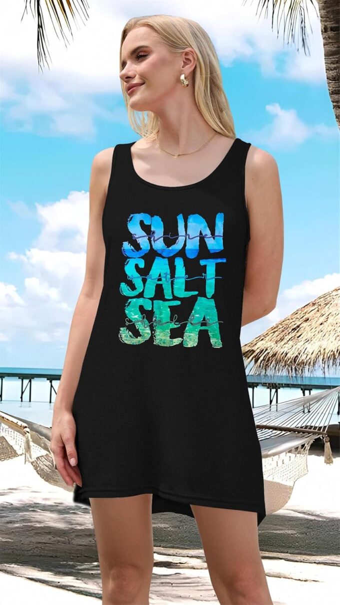 Sun Salt Sea Summer Tank Dress for Women 2025 Beach Dresses Vacation Graphic Dress Hawaiian Tank Dresses – Bild 4