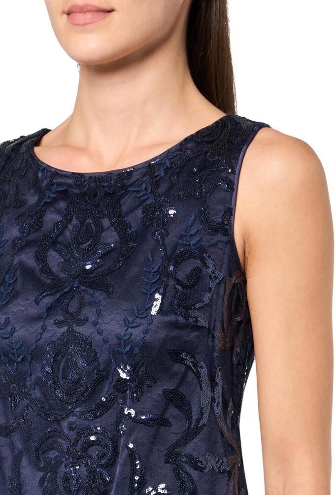 Vince Camuto Women's Sleeveless High Neck Sequin Shift Mini Dress – Bild 3