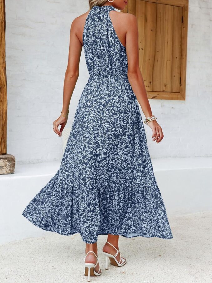 Chang Yun Maxi Summer Dresses for Women Halter Sleeveless Floral Boho Sun Vacation Outfits Long Wedding Guest Dress – Bild 4