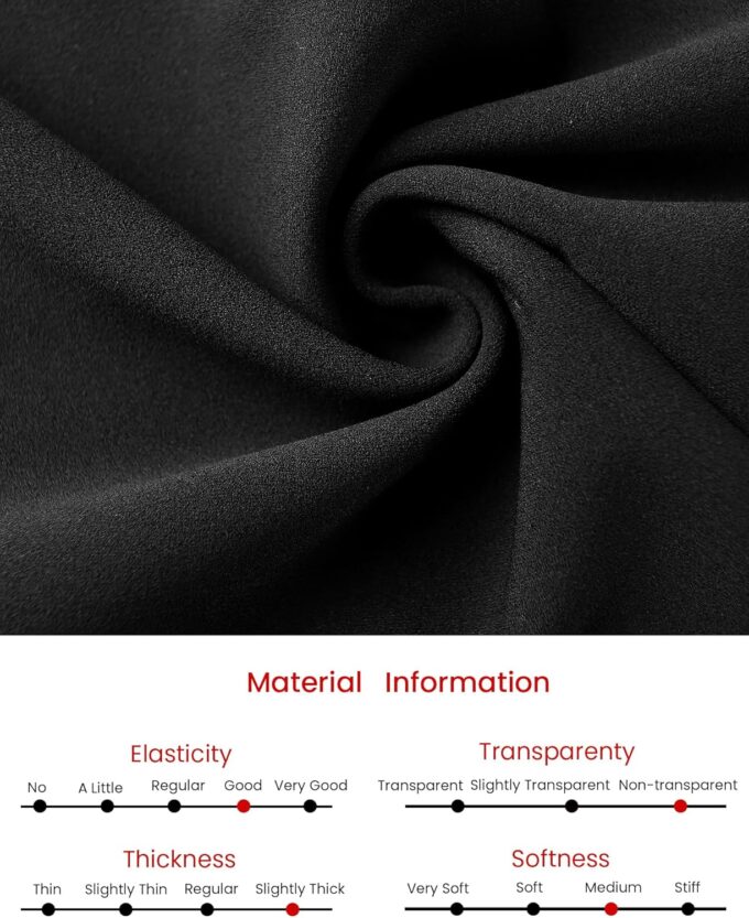Hobemty Damen Kleid in Kontrastfarbe, V-Ausschnitt, kurze Ärmel, 2025, elegante Arbeit, A-Linie – Bild 5
