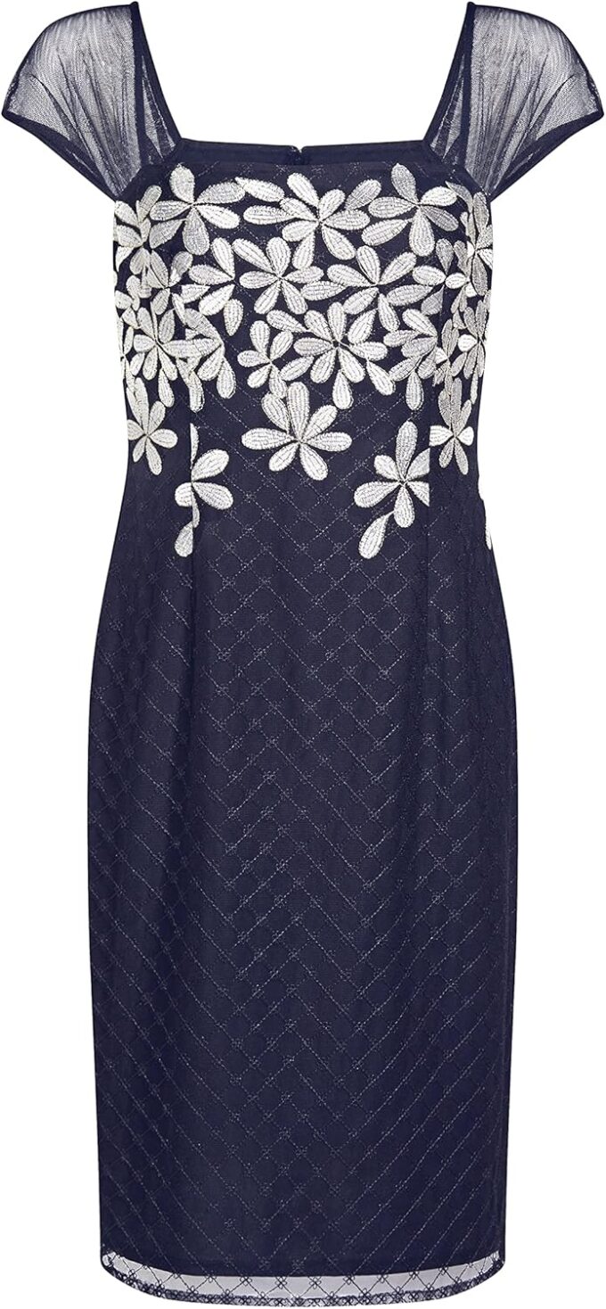 Adrianna Papell Women's Floral Embroidery Sheath Dress – Bild 5