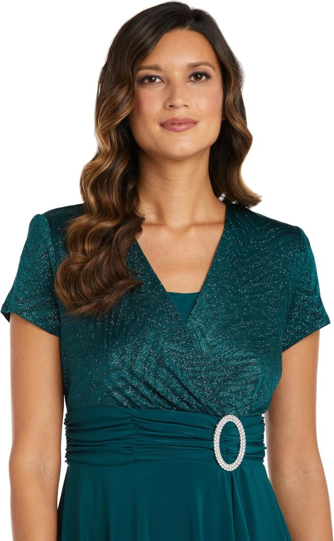 R&M Richards Women's Sparkling Wrap Dress – Bild 2
