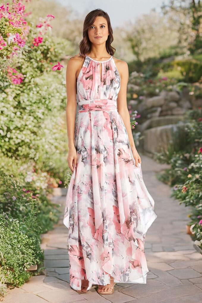 R&M Richards Womens Metallic Maxi Maxi Dress – Bild 7