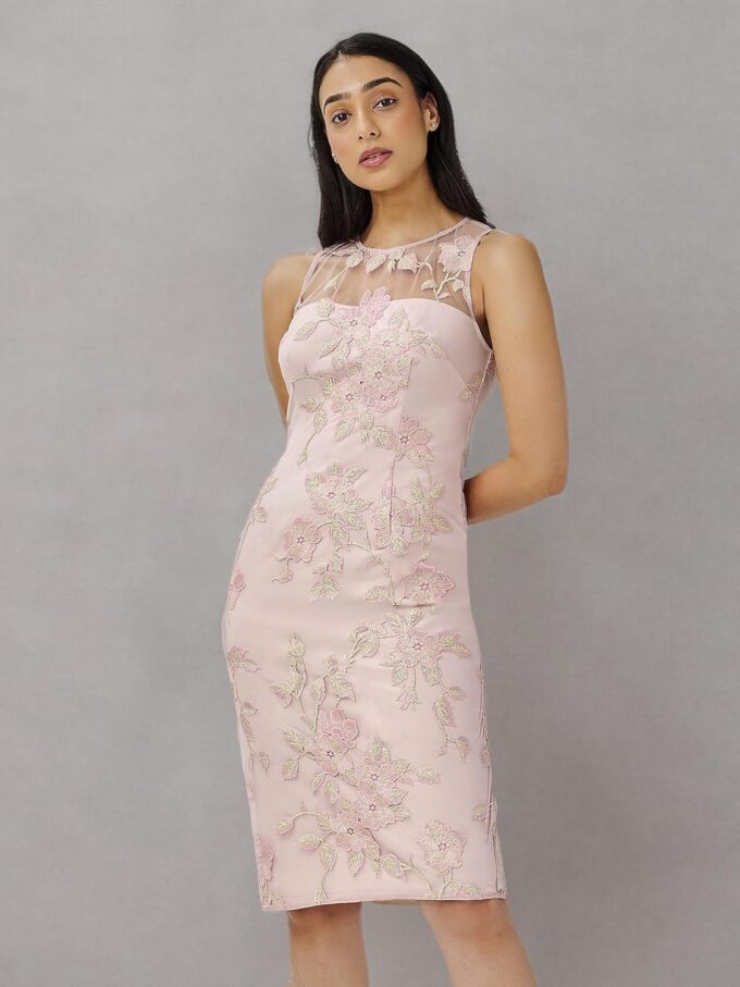 Adrianna Papell Women's Floral Embroidery Sheath Dress – Bild 8