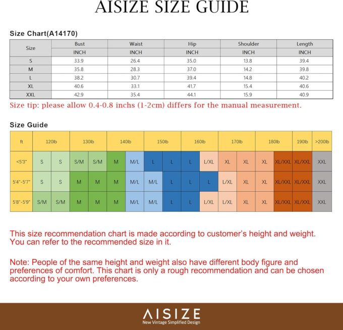 AISIZE Women's V-Neck Elegant Puff Sleeve Cocktail Sheath Party Dress – Bild 7