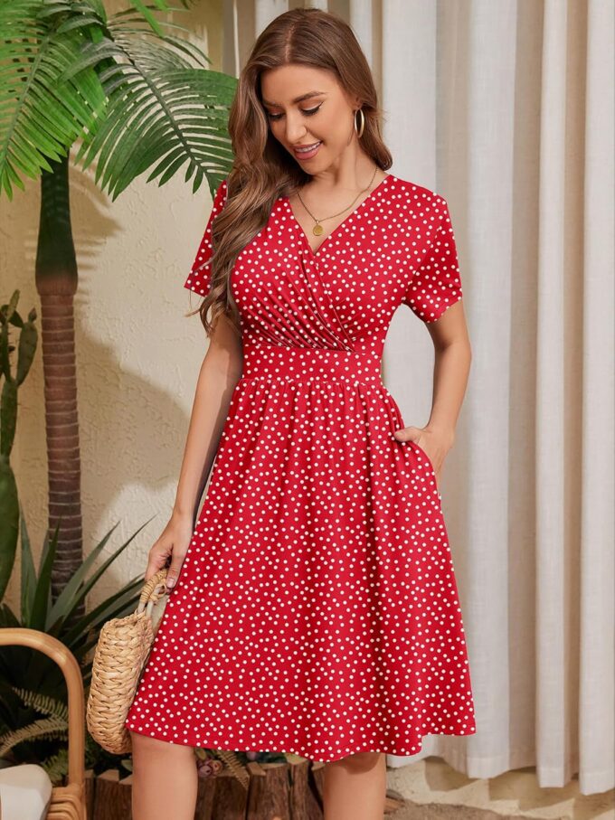 Heymoments Women's Summer Short Sleeve Dresses Casual T-Shirt Flowy Tunic Ladies Beach Sundress – Bild 2