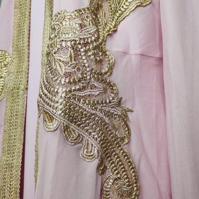 PolyJolly Embroidery Jalabiya Chiffon Abaya Dress for Women Dubai Sadui Muslim Eid Clothes – Bild 4