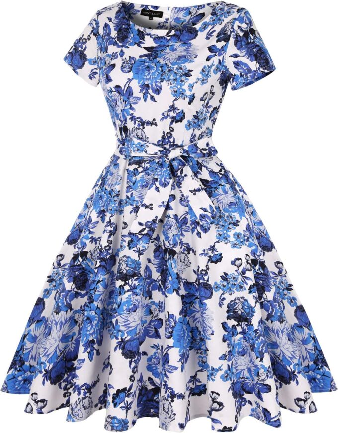 MINTLIMIT Women's 1950 Vintage Retro Rockabilly Dress Cocktail Party Prom Swing Dresses with Pockets – Bild 3