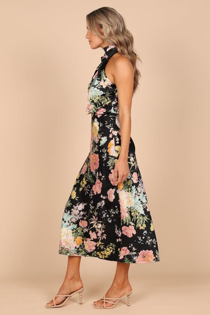 Petal & Pup Women's Anabelle Halter Neck Midi Dress – Bild 6