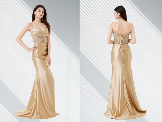 Formal Cocktail Dress for Women 2025, Floral Embroidered Maxi Dress, Elegant Evening Party Gown, Multi Style – Bild 4