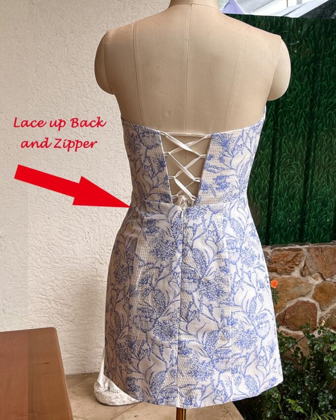 Short Homecoming Dress for Teens Floral Print Prom Dresses Strapless Tight Formal HOCO Dress – Bild 2