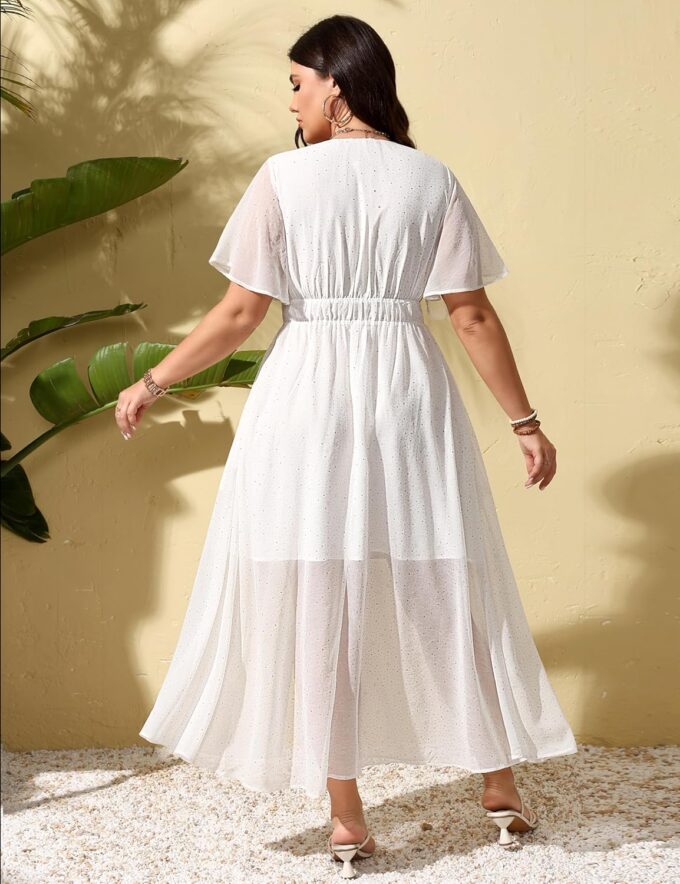 Cocktail Dresses for Women 2025 Elegant Classy Gold Star Print Summer Wedding Guest Dress Maxi with Pockets – Bild 7